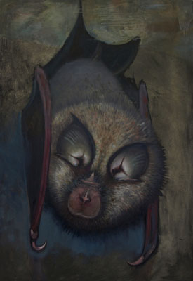 Die kleine Hufeisennase, 290 x 200 cm, Oel auf Leinwand, 2007